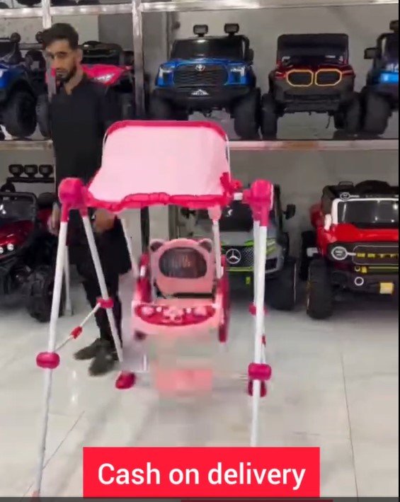 Premium Baby Swing & Walker with Canopy and Musical Toy Panel - Image 2