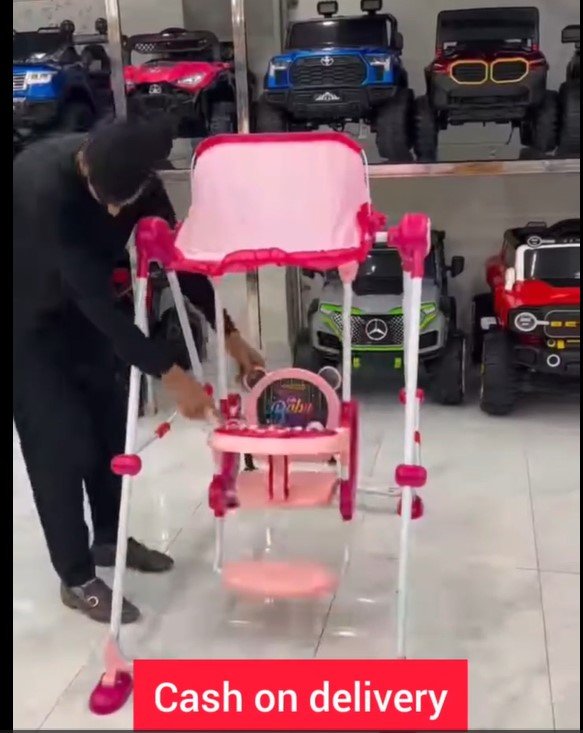 Premium Baby Swing & Walker with Canopy and Musical Toy Panel - Image 3