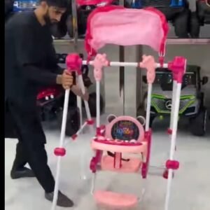 Premium Baby Swing & Walker with Canopy and Musical Toy Panel