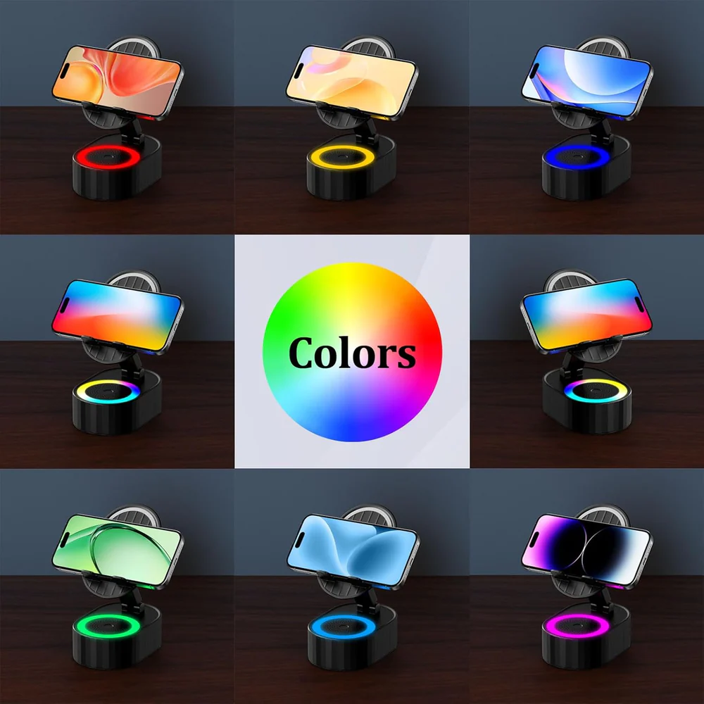 Wireless Charging Phone Stand with Built-in Bluetooth Speaker - Image 8