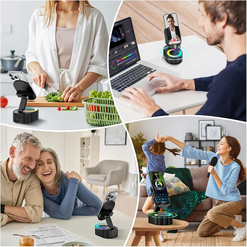 Wireless Charging Phone Stand with Built-in Bluetooth Speaker - Image 9