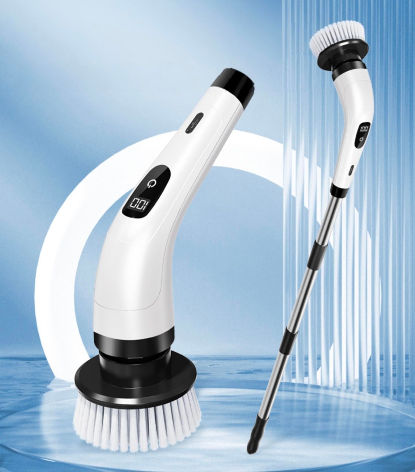 Electric Spin Scrubber with Extendable Handle - Image 2