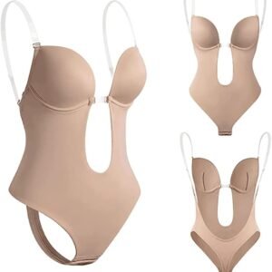 Women's Shapewear Bodysuit with Plunge Neckline