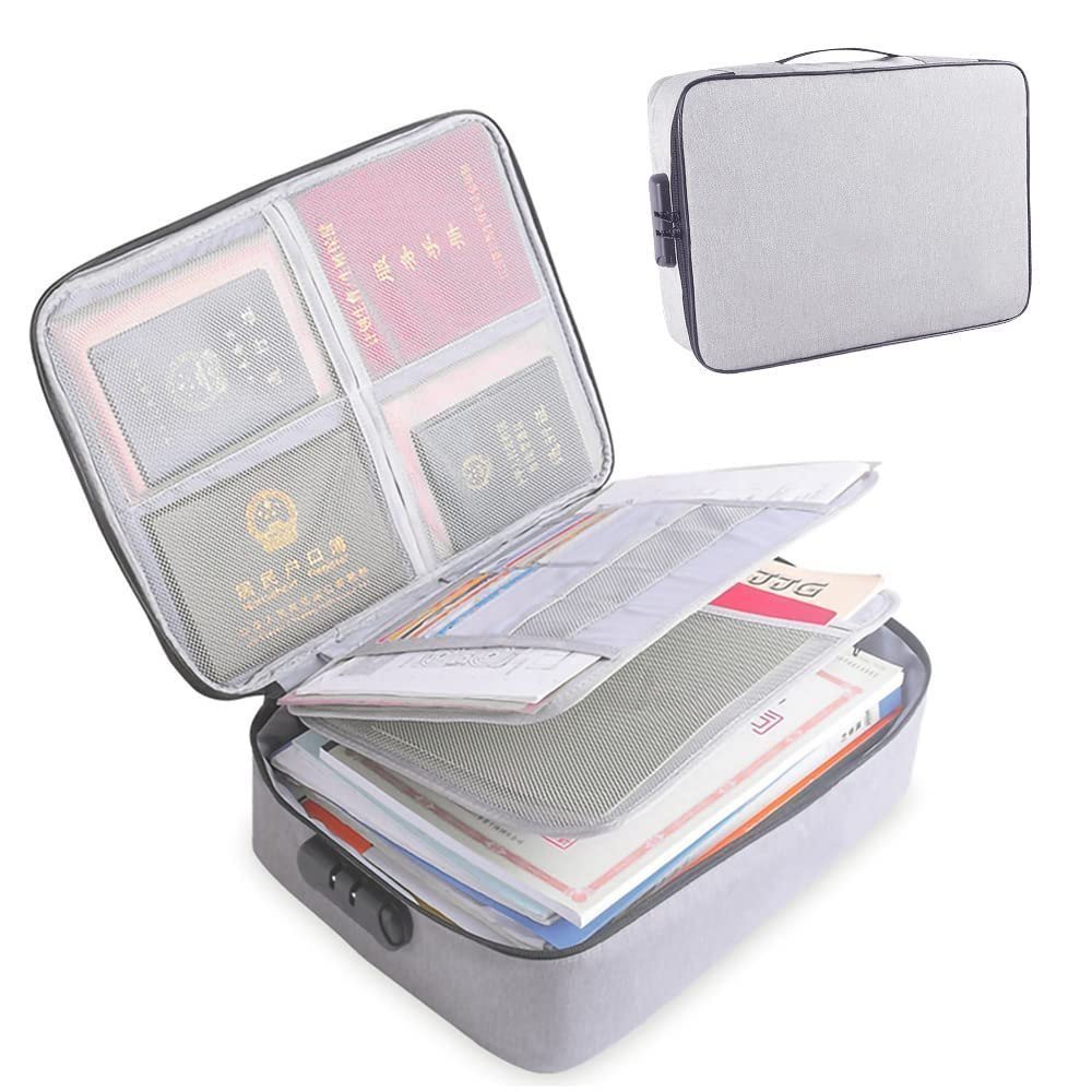 Portable Travel Document Organizer Secure Passport and Certificate Storage Case - Image 2