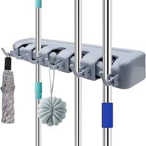 Wall Mounted Mop and Broom Holder Organizer