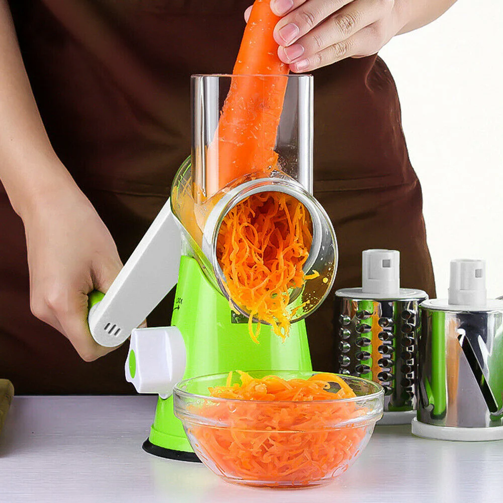 Three in One Manual Rotary Vegetable Slicer - Image 3