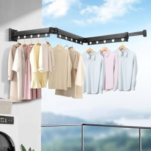 Wall Mounted Foldable Clothes Drying Rack
