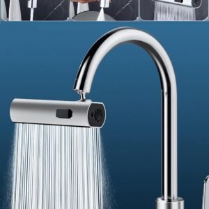 360° Rotating Kitchen Faucet Sprayer with Dual Water Modes