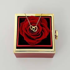 Eternal Rose Jewelry Gift Box with Necklace