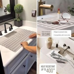 Roll-Up Silicone Kitchen Sink Drying Mat
