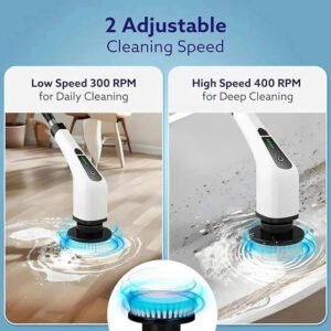 Electric Spin Scrubber with Extendable Handle