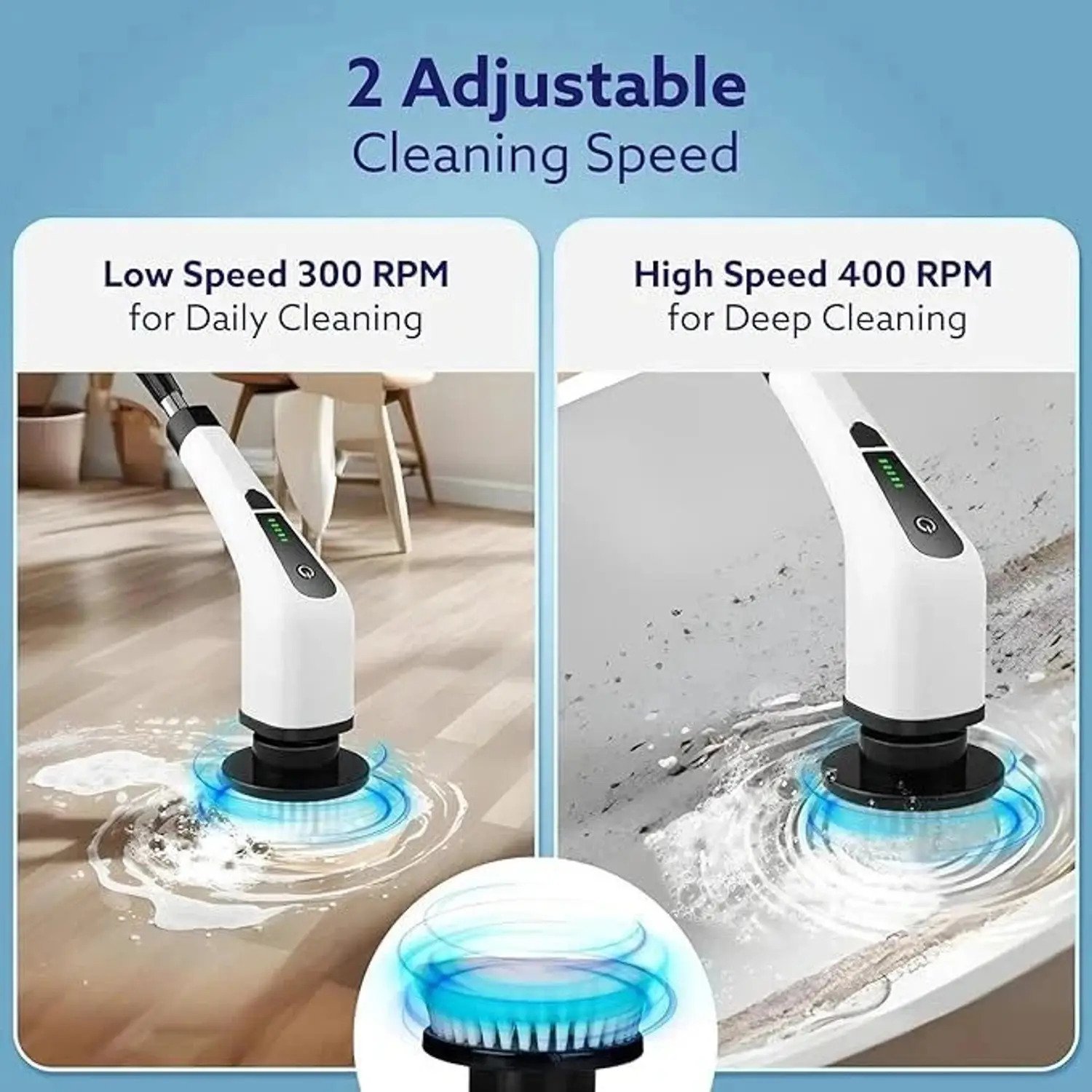 Electric Spin Scrubber with Extendable Handle - Image 4