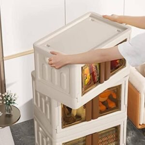 Stackable Multi-Purpose Storage Box with Transparent Doors