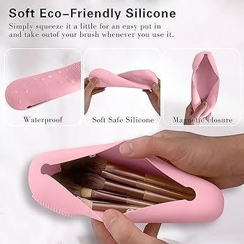 Large Capacity Silicone Makeup Brush Holder