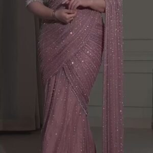 Designer Sequin Work Georgette Saree with Blouse