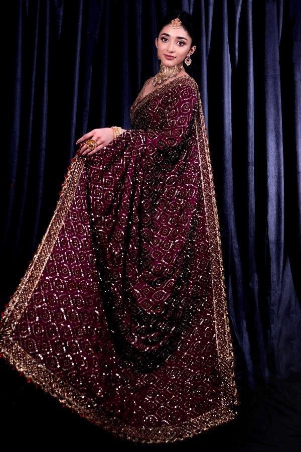 Stunning Heavy Work Kasturi Silk Saree - Image 5