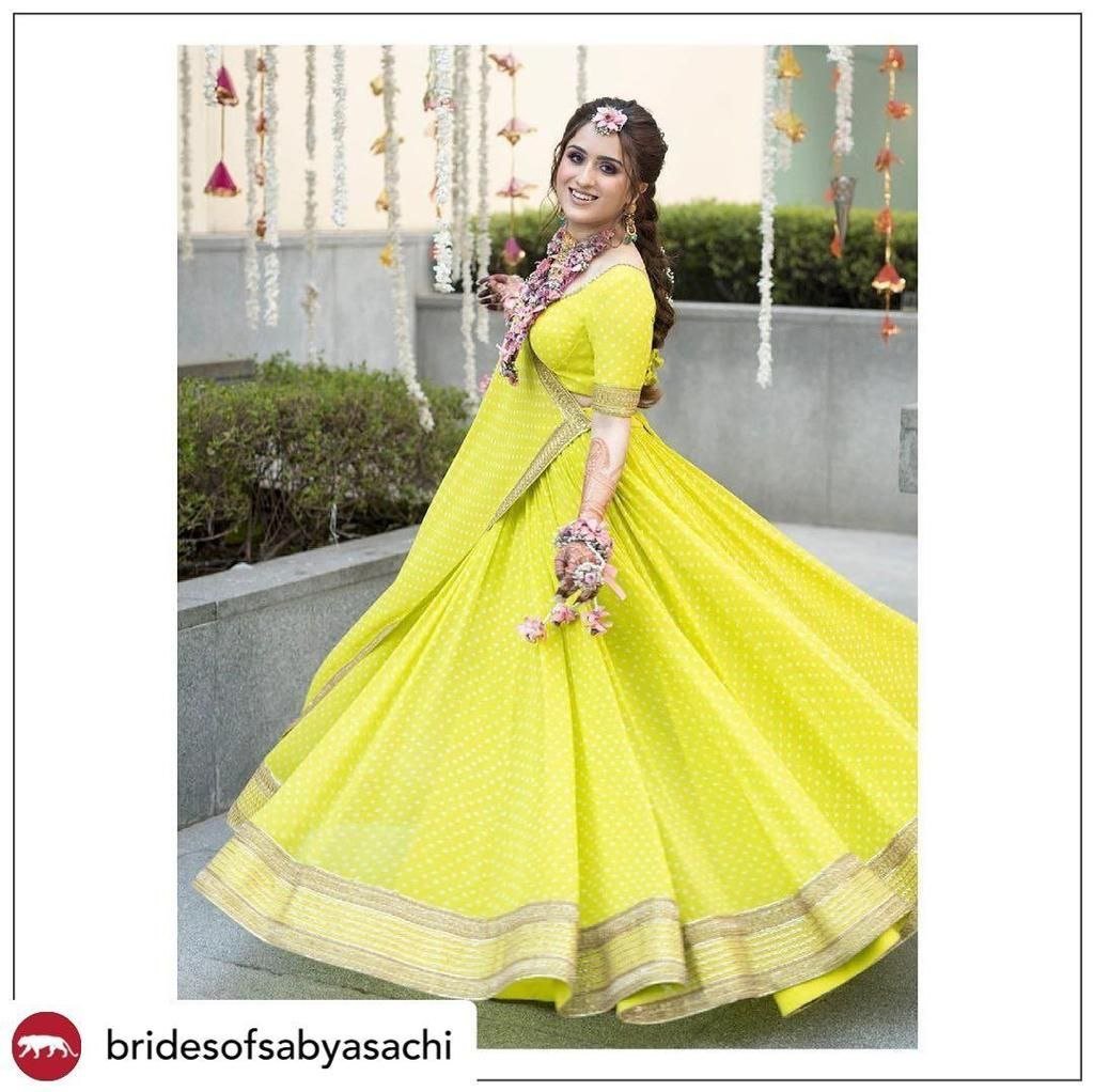 Haldi Wear Yellow Color Flared Lehenga Choli - Image 2