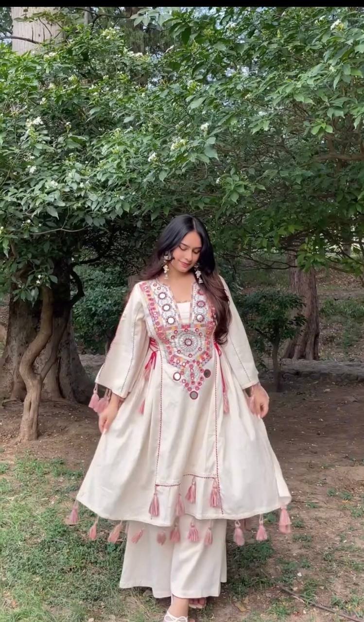 White Rakhi Special Designer Co-ord