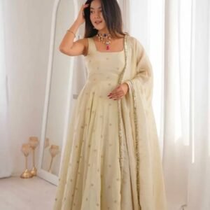 Pastel Yellow Embroidered Lehenga Set with Dupatta