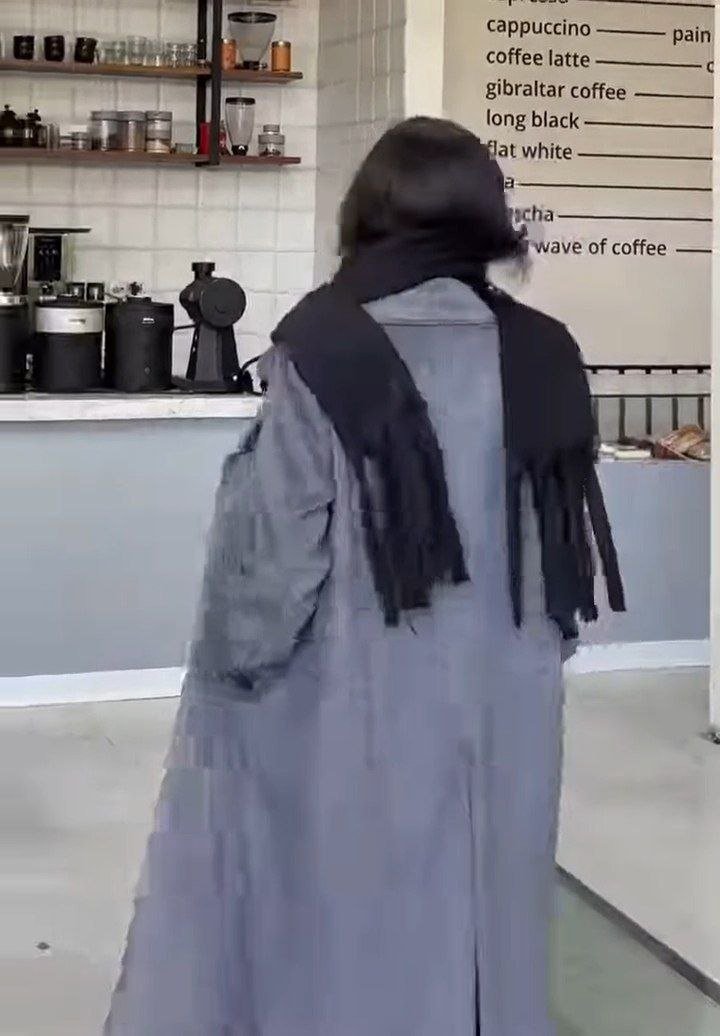 Women’s Grey Winter Overcoat with Lapel Collar - Image 3