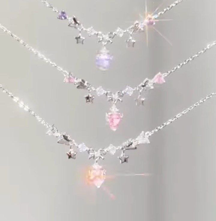 Celestial Crystal Charm Necklace – Star & Drop Pendant Collection