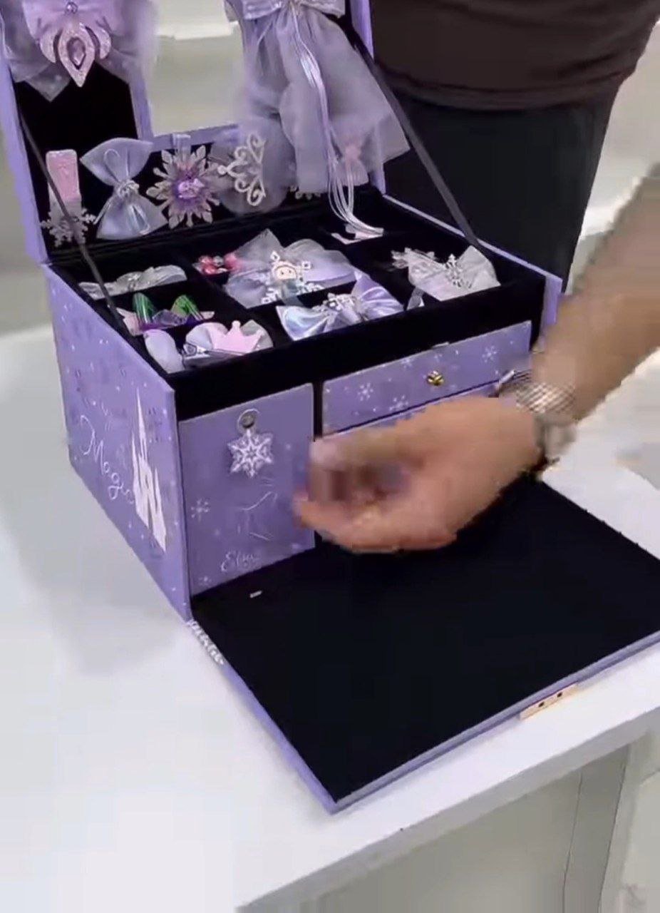 Purple Princess Hair Accessory Gift Box Set for Girls - Image 2