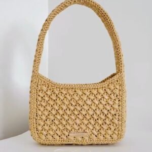 Woven Natural Straw Shoulder Bag