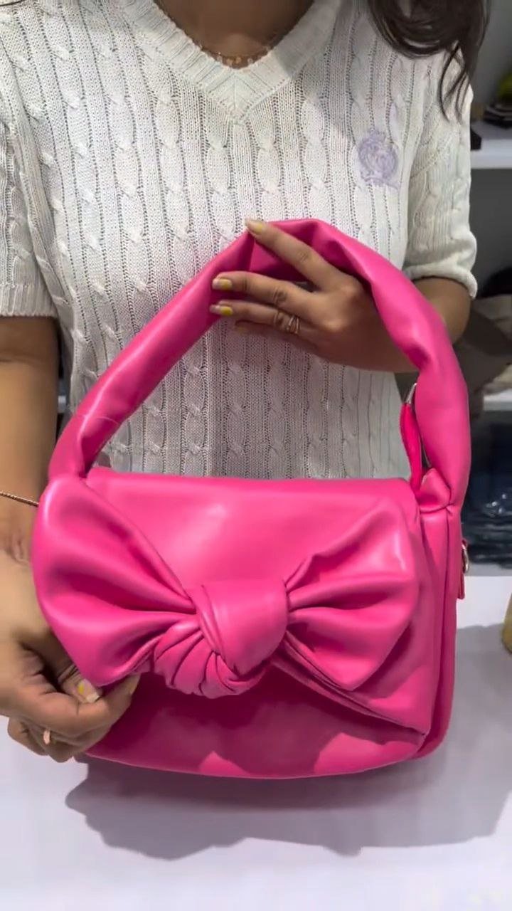 Soft Bow Detail Shoulder Bag - Image 5