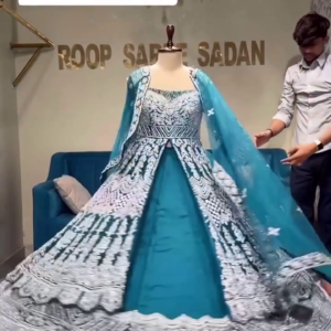 Elegant Heavy Flair Embroidered Lehenga Set with Dupatta