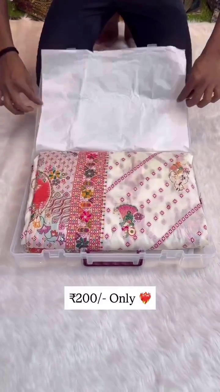 Traditional Navratri Dupatta with Multicolor Garba Print & Tassel Border - Image 2